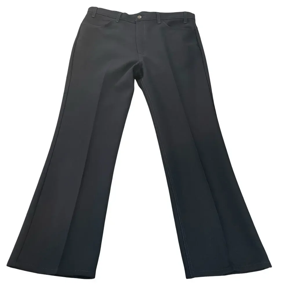 Levi's 517 Bootcut Pants Mens Fit 38x31 (42x30 Tag) Navy Polyester Vintage 90s